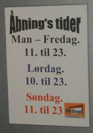 Åbning's tider